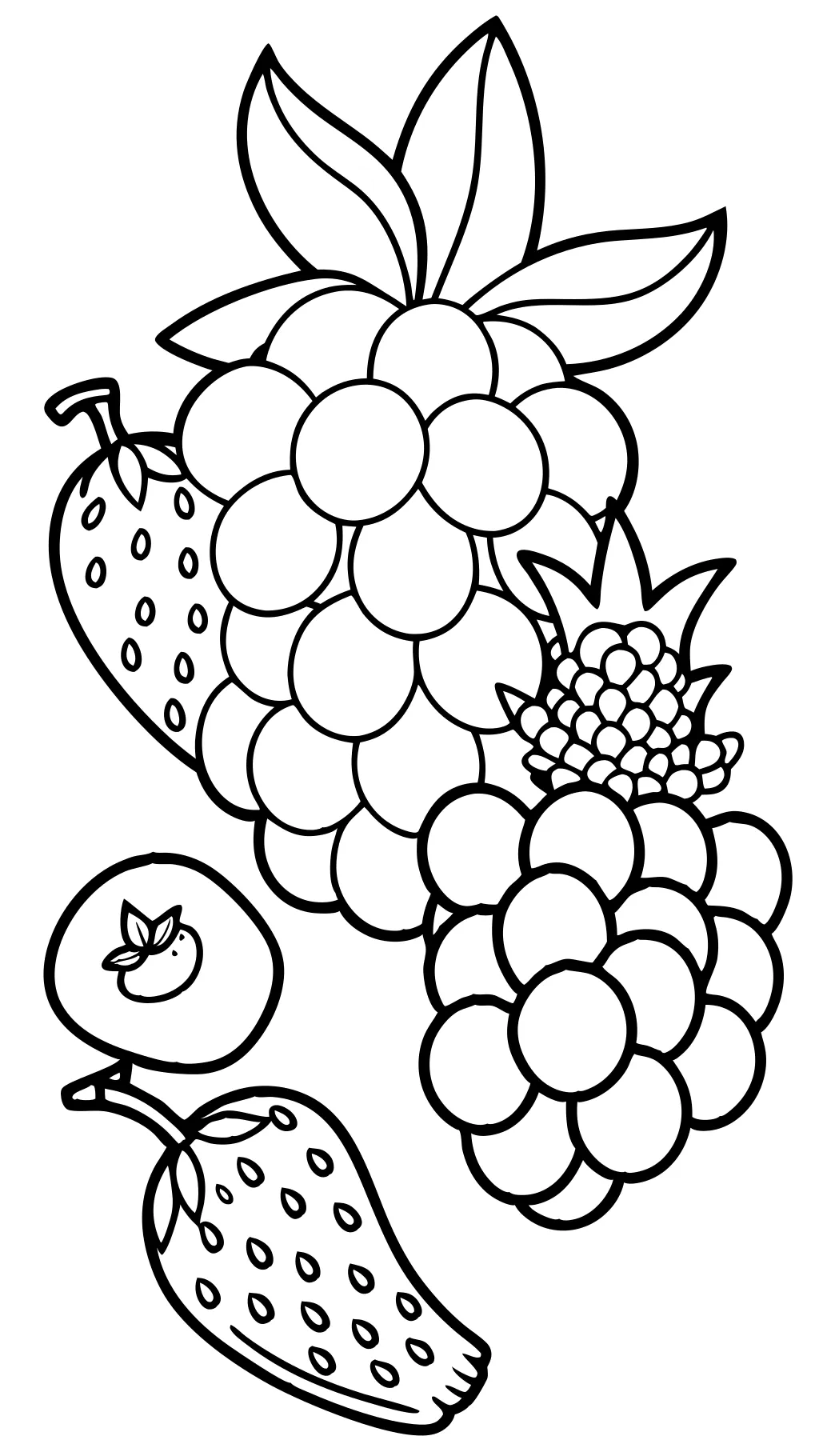 coloring pages fruits